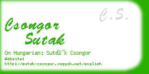 csongor sutak business card